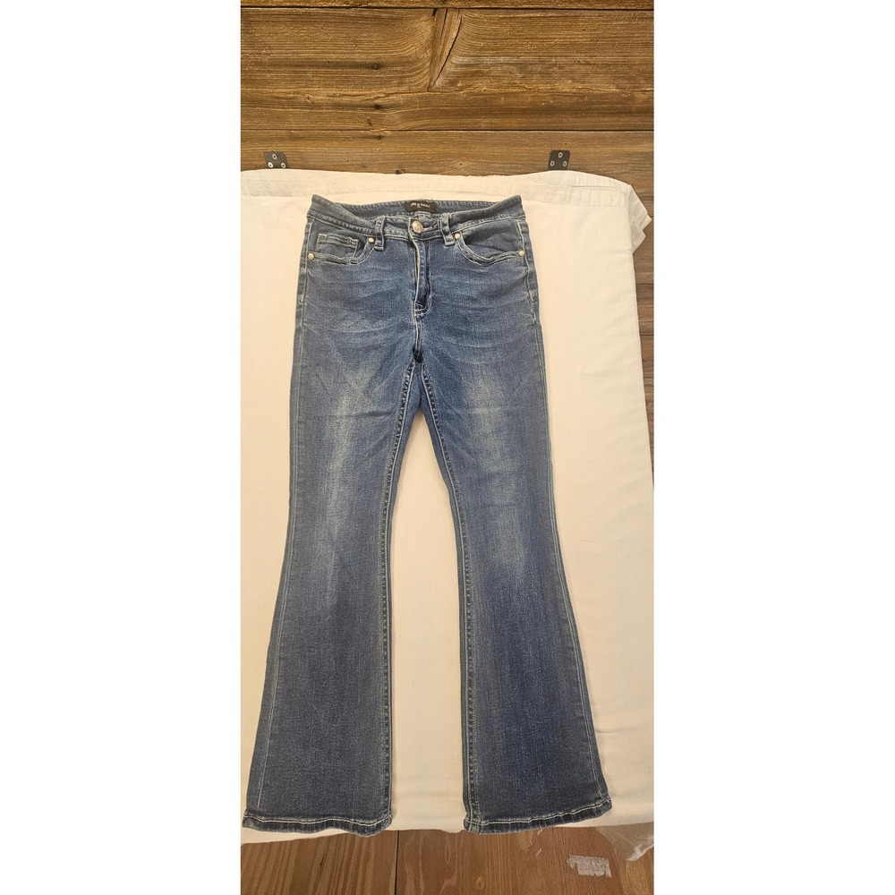 Fire & Rain Denim Womens Size 15 Blue Flare Leg Stretch Jeans  Medium Wash